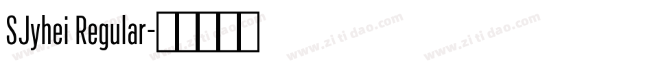 SJyhei Regular字体转换